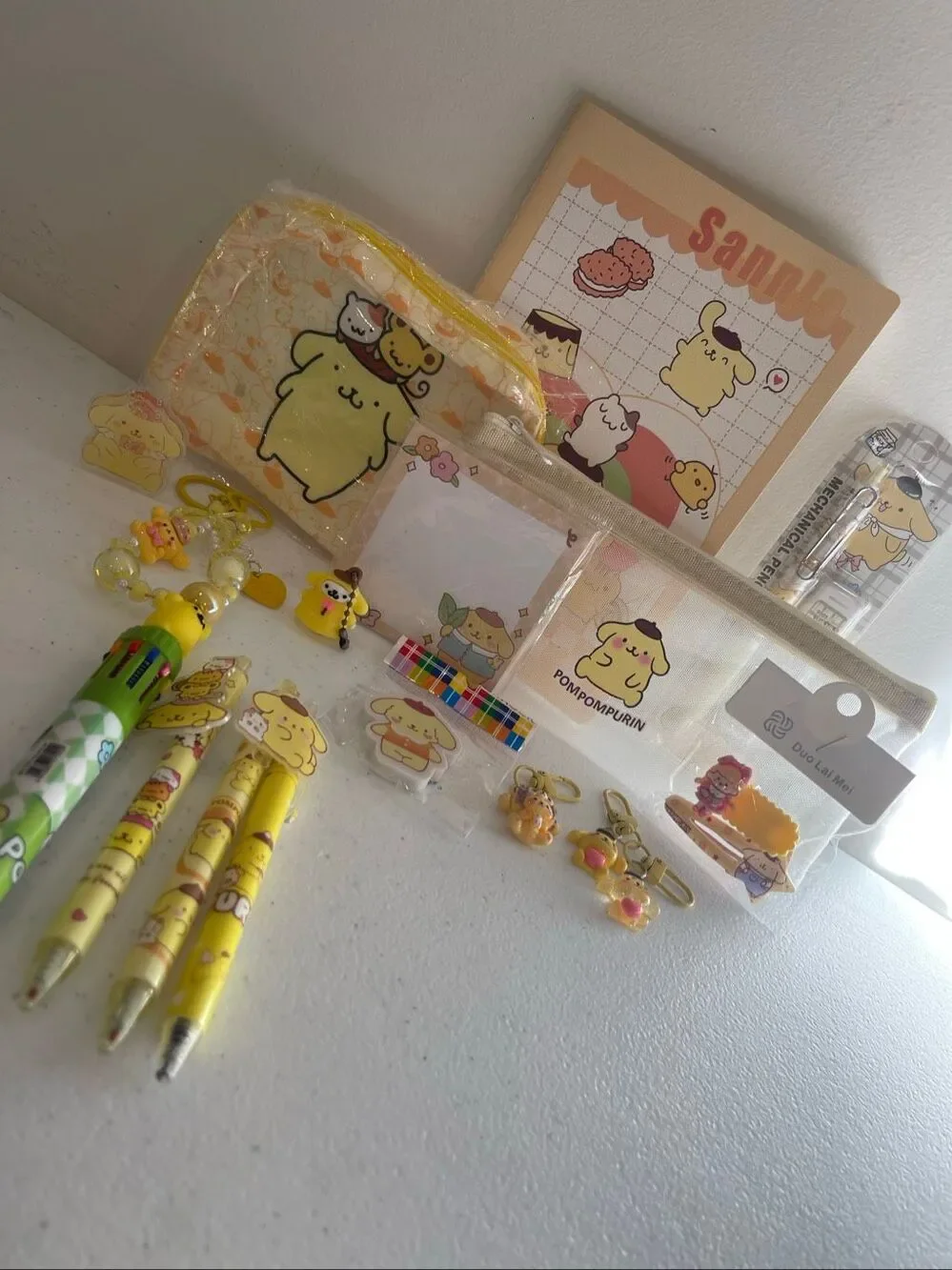 Pompompurin stocking stuffer or back to school bundle lot 18 pieces pens, eraser